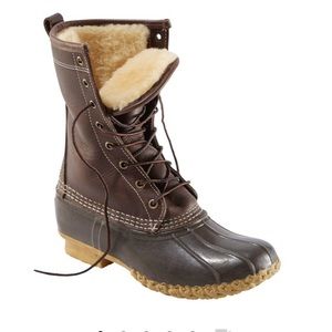 Women’s bean boot shearling lined